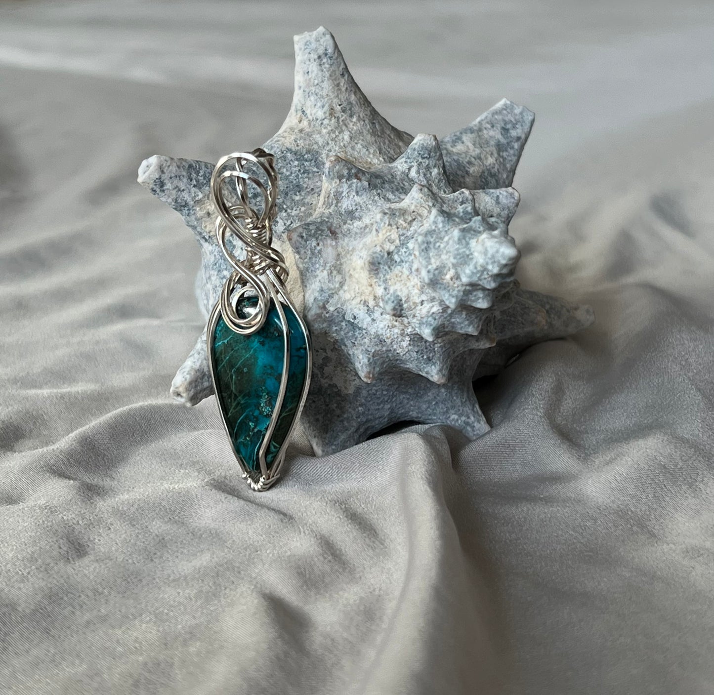 Shattuckite Pendant Necklace