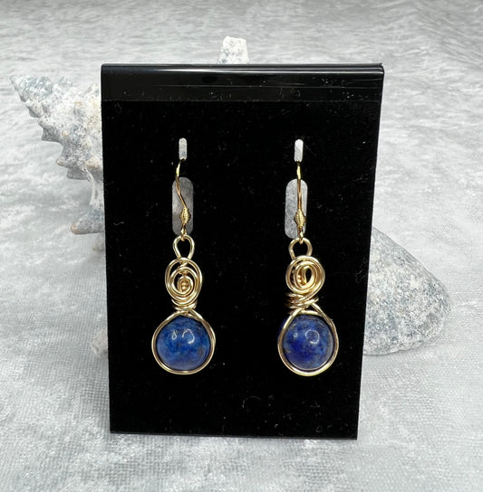 Lapis Lazuli & Gold Earrings