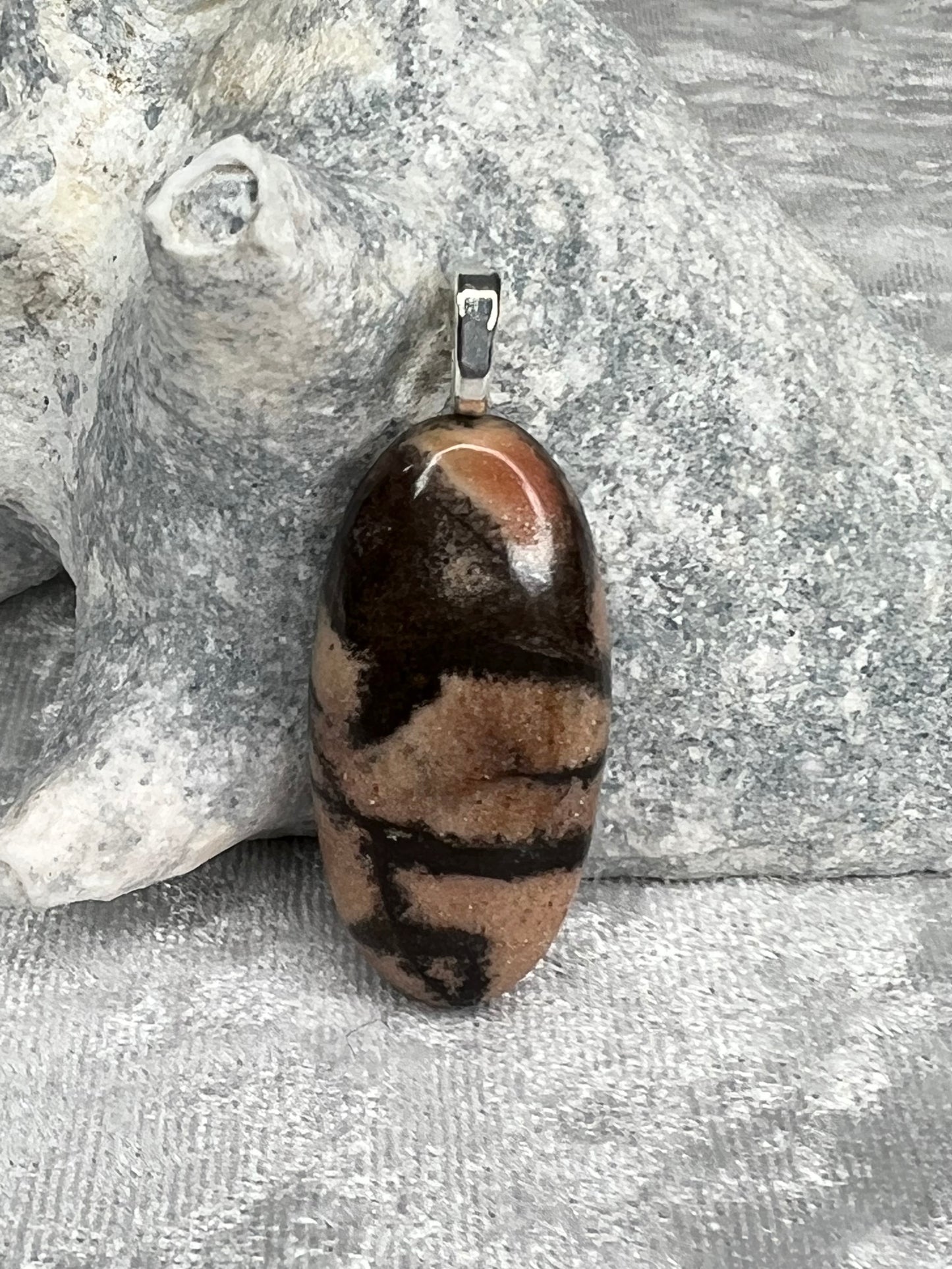 Cappuccino Jasper Pendant Necklace