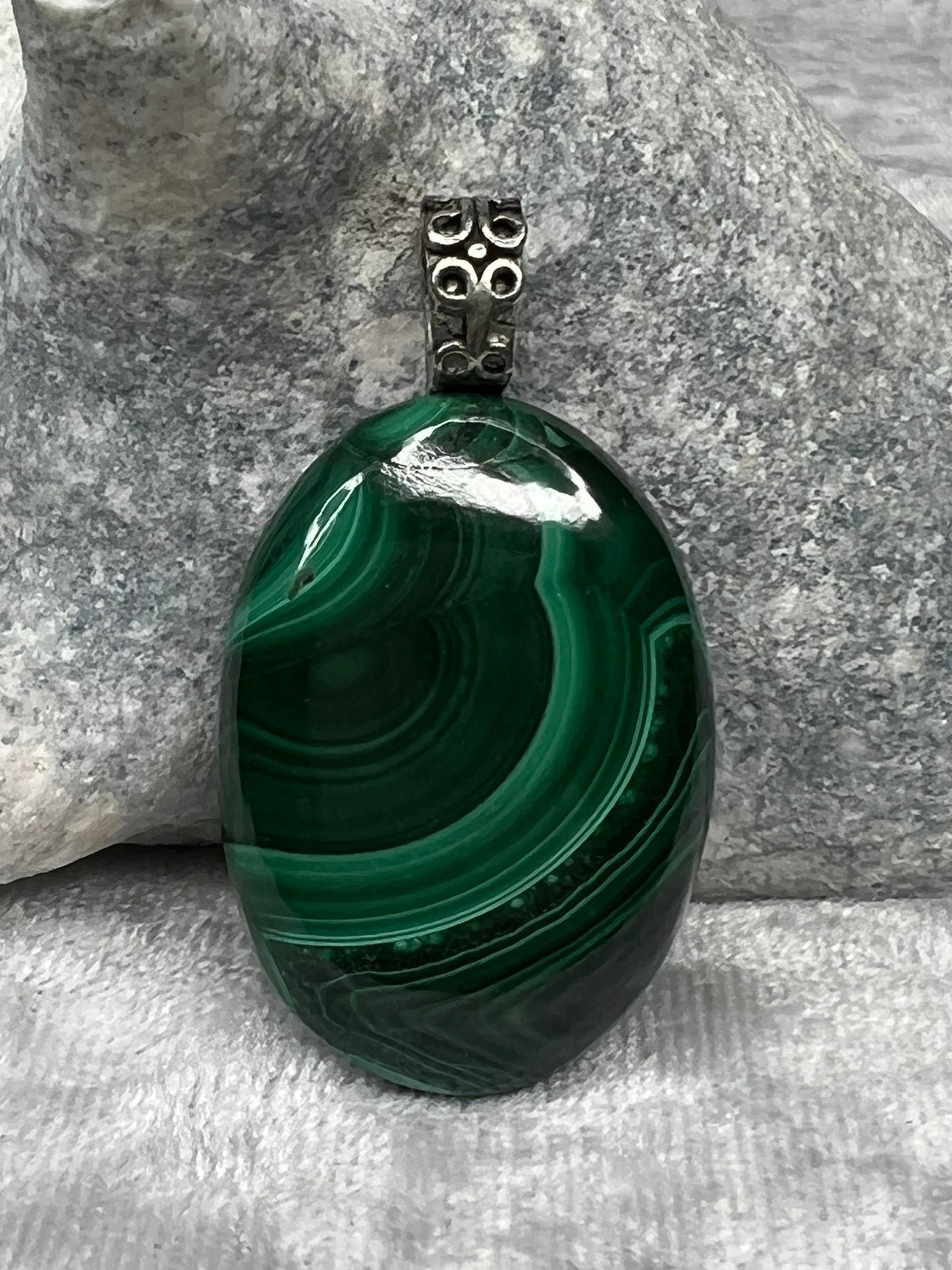 Malachite Pendant Necklace