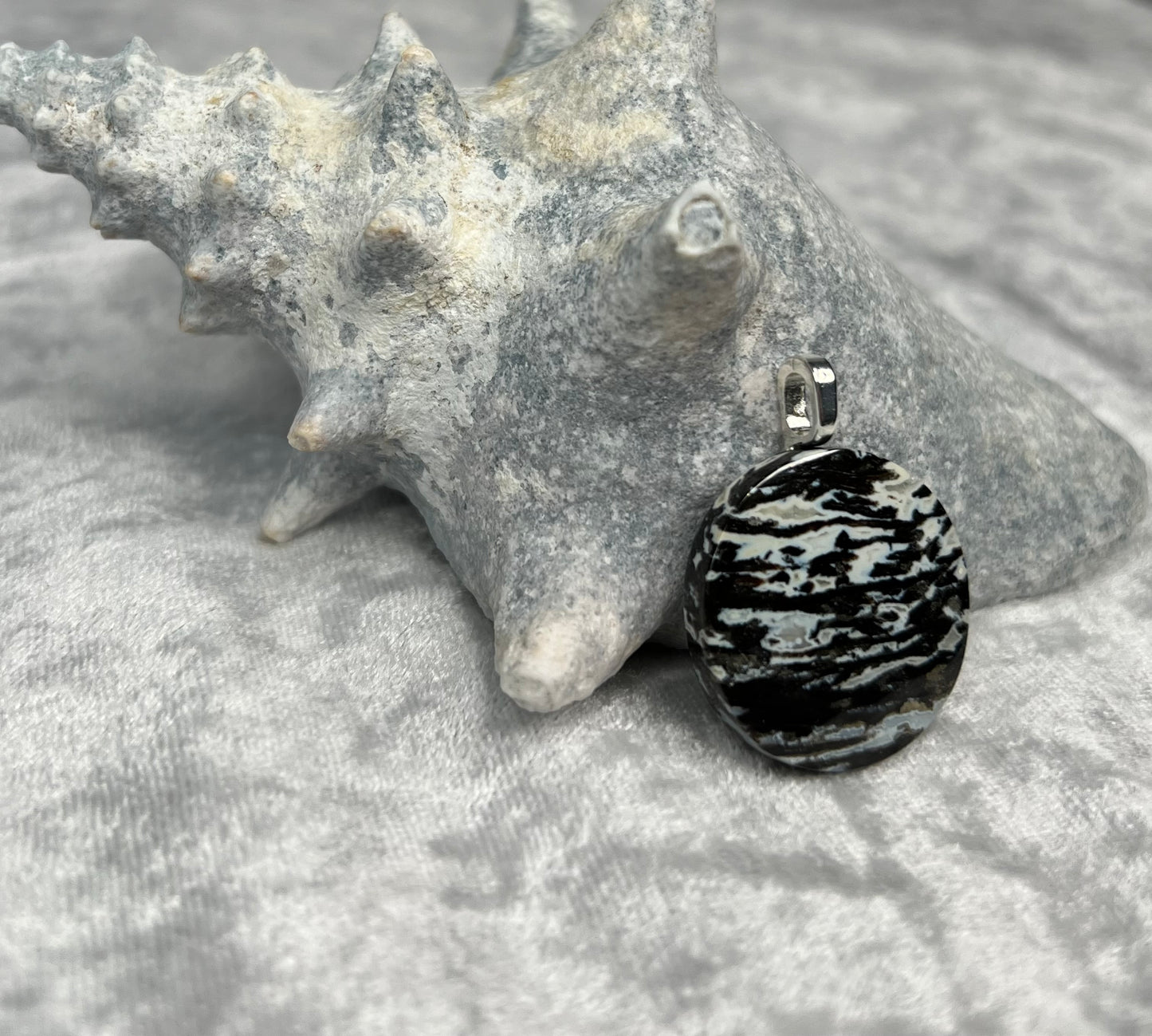 Black Palm Root Pendant Necklace