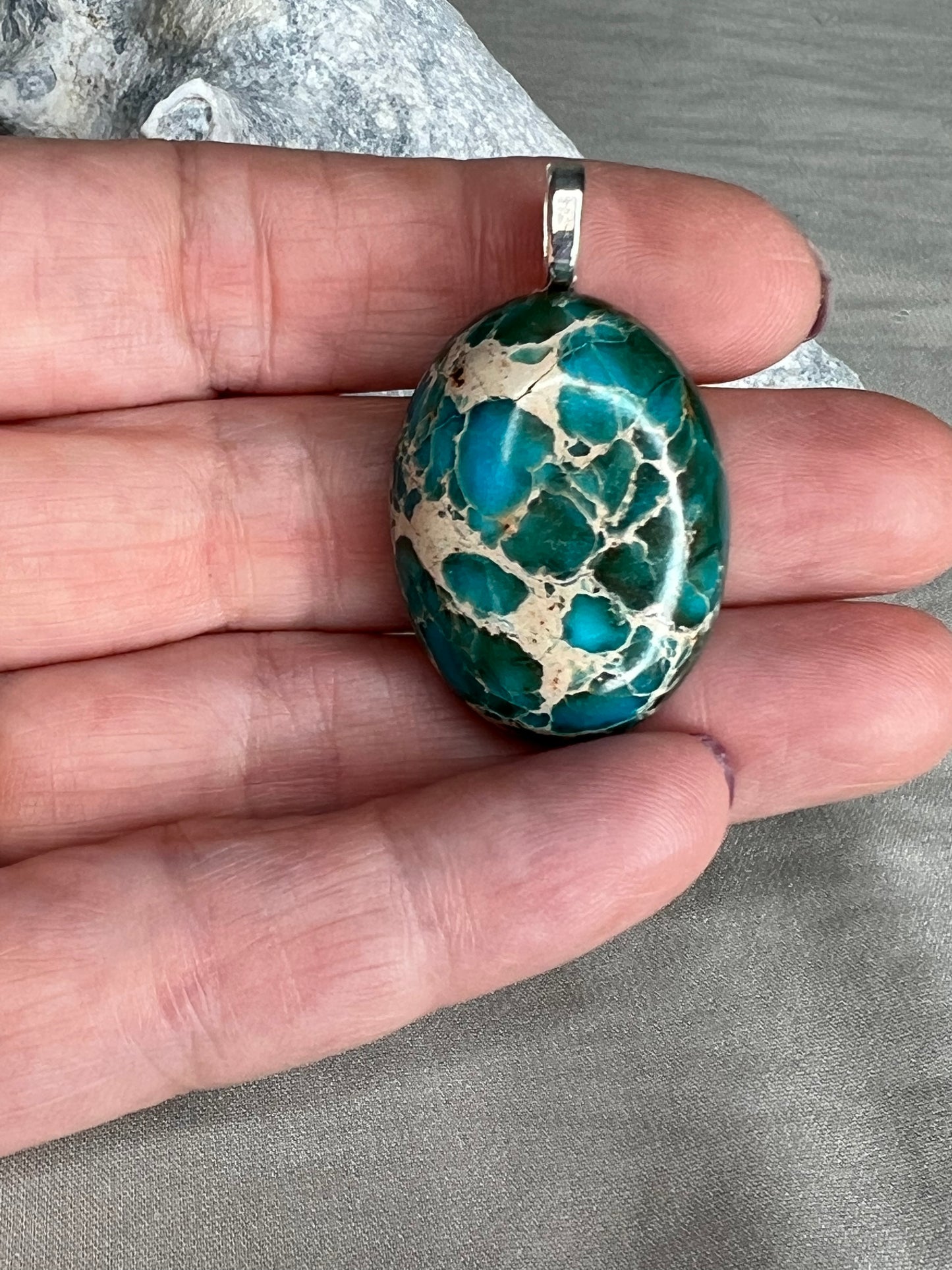 Sea Sediment Jasper Pendant Necklace