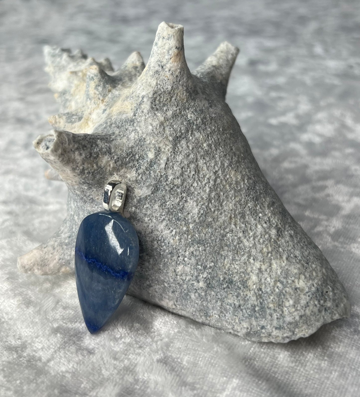 Blue Quartz Pendant Necklace