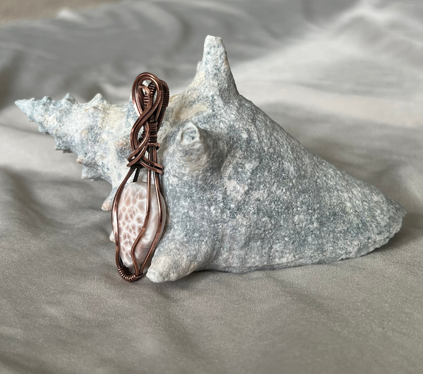 Rose Natrolite Pendant Necklace