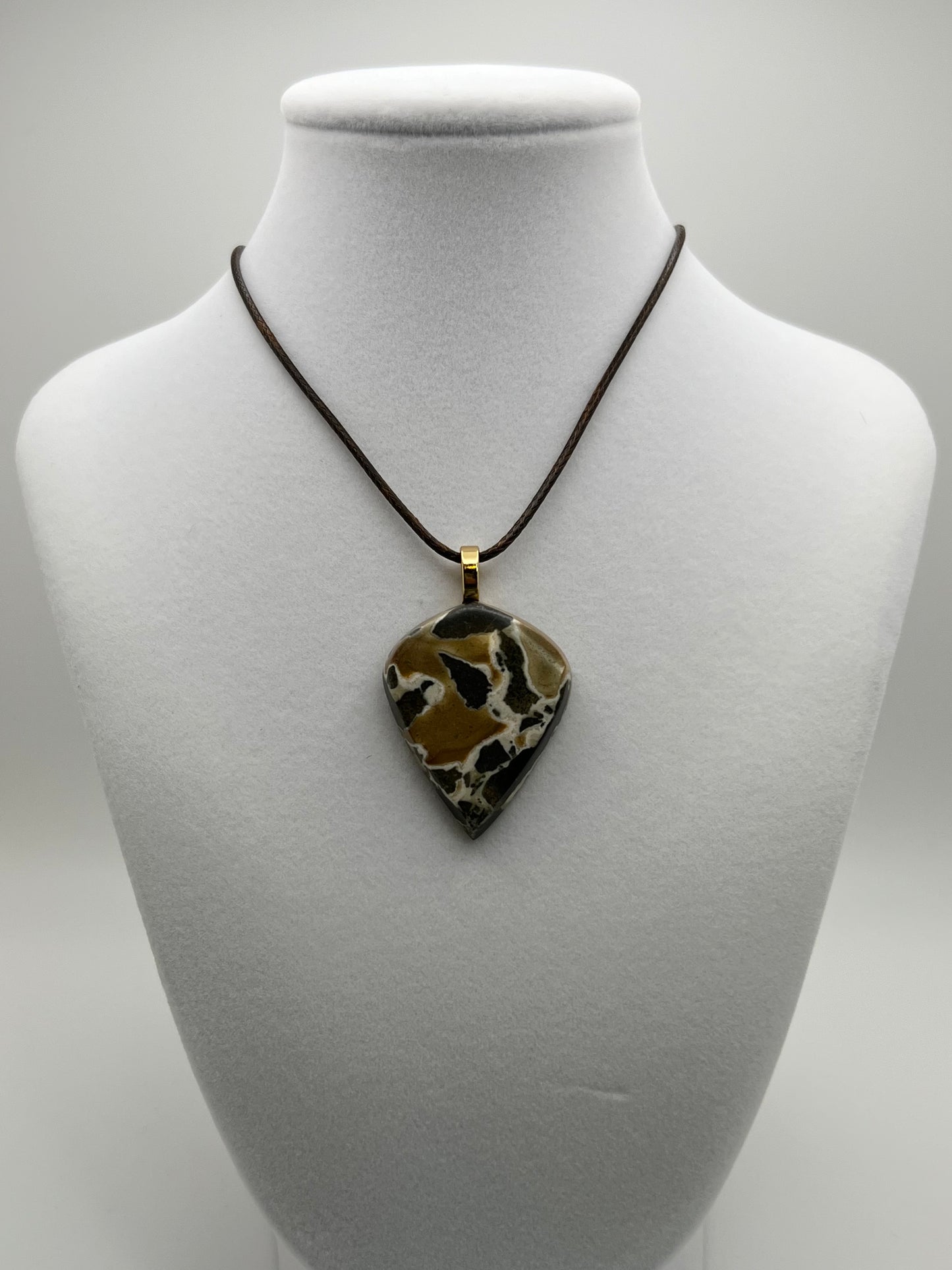 Black Dahlia (Brecciated Jasper)  Pendant Necklace