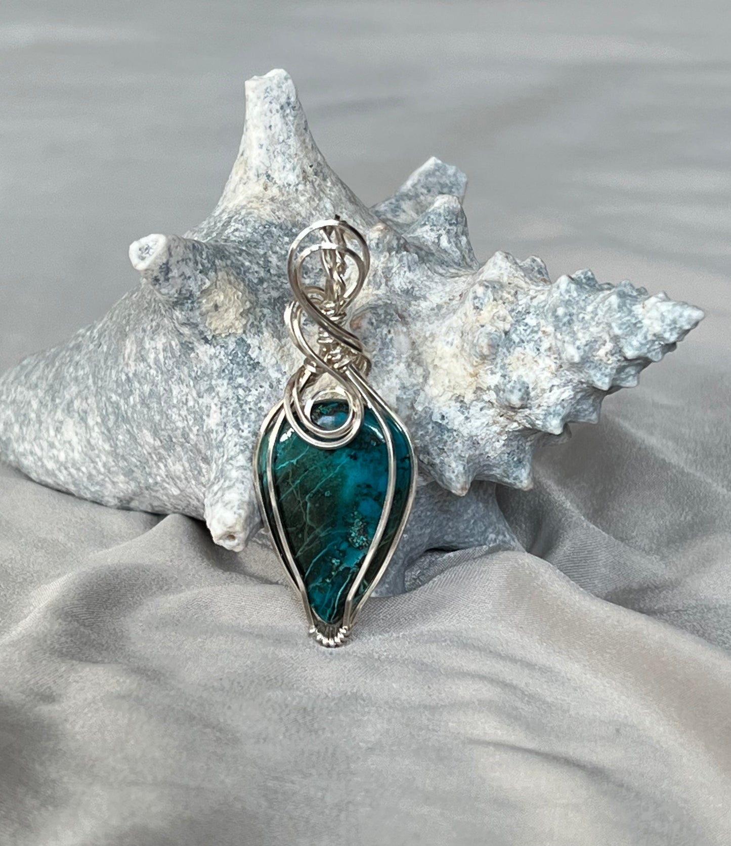 Shattuckite Pendant Necklace