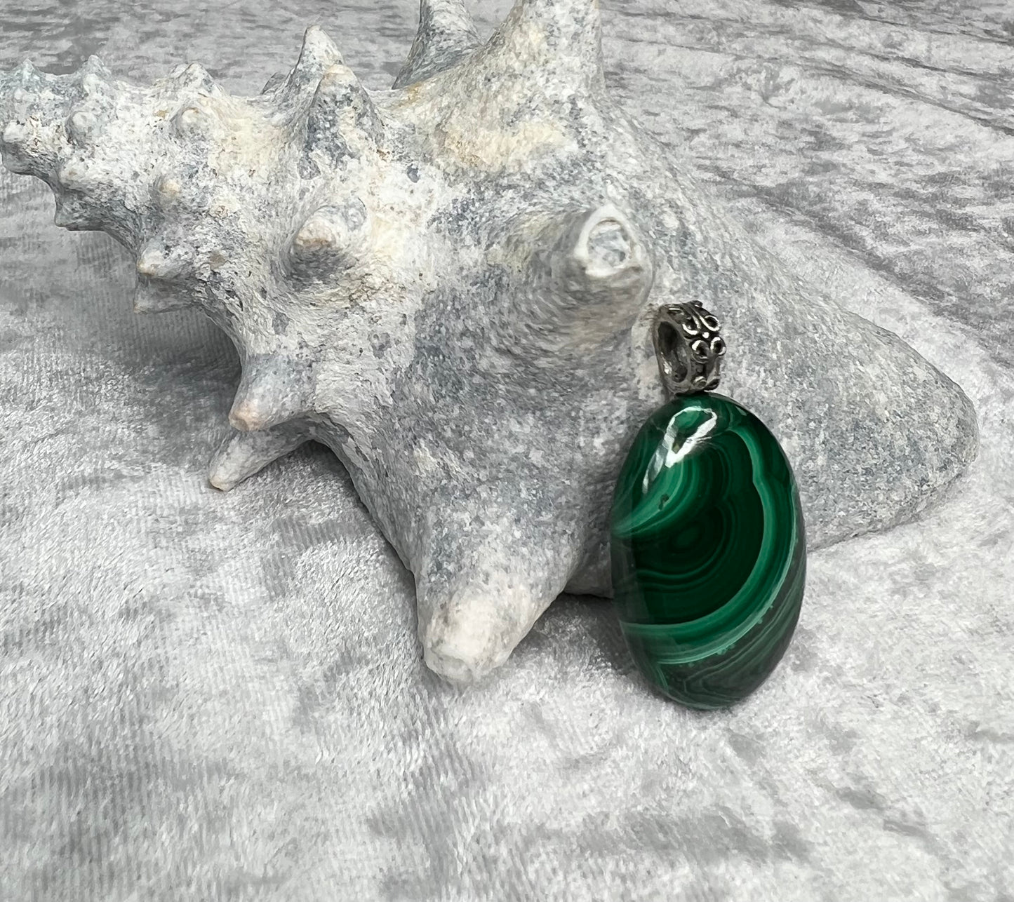 Malachite Pendant Necklace