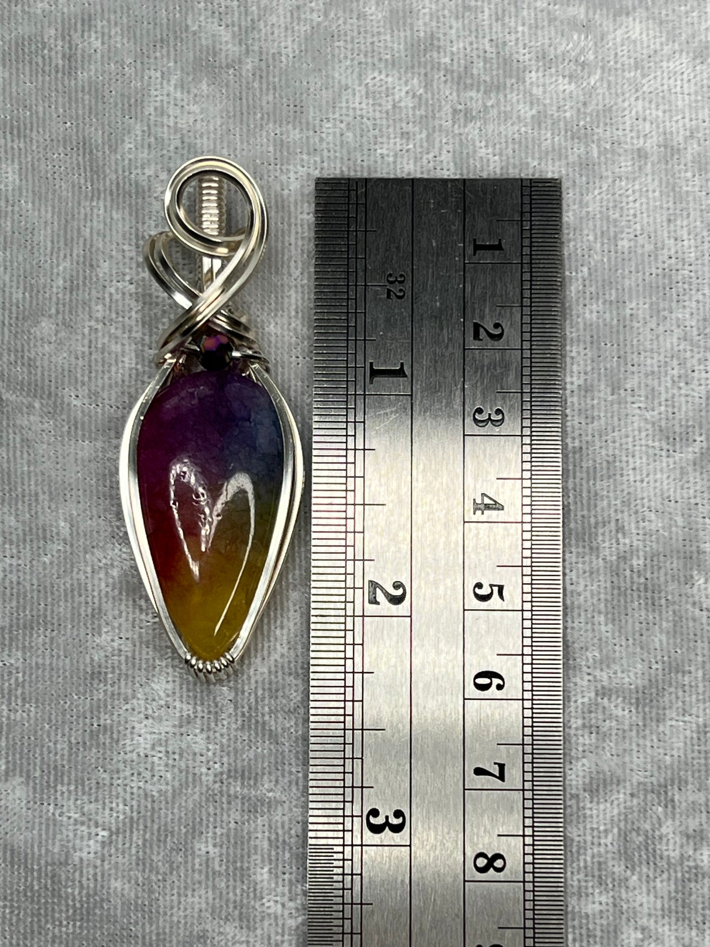 Dyed Solar Quartz Pendant Necklace