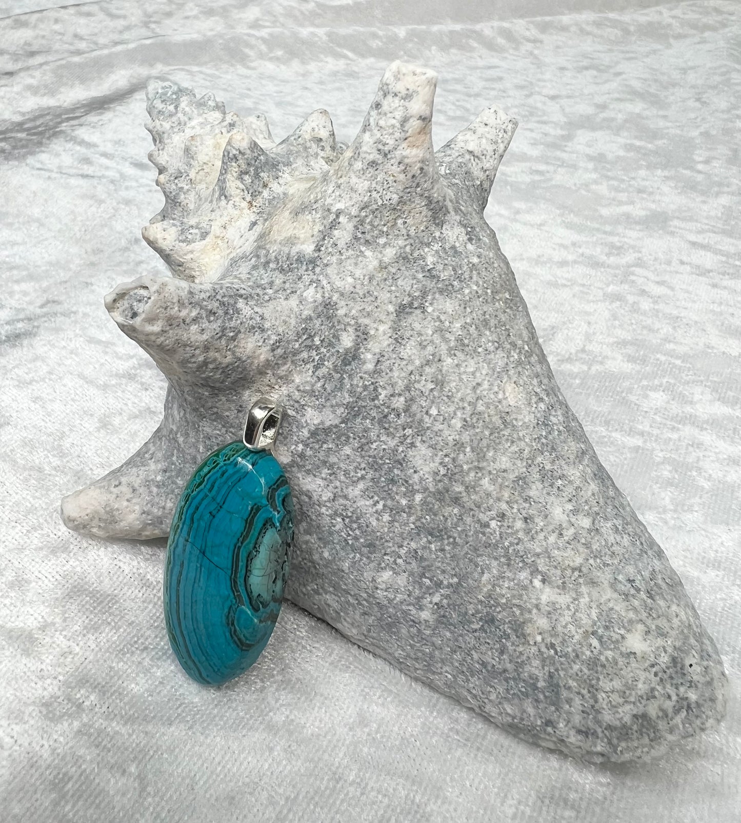 Chrysocolla Malachite Pendant Necklace