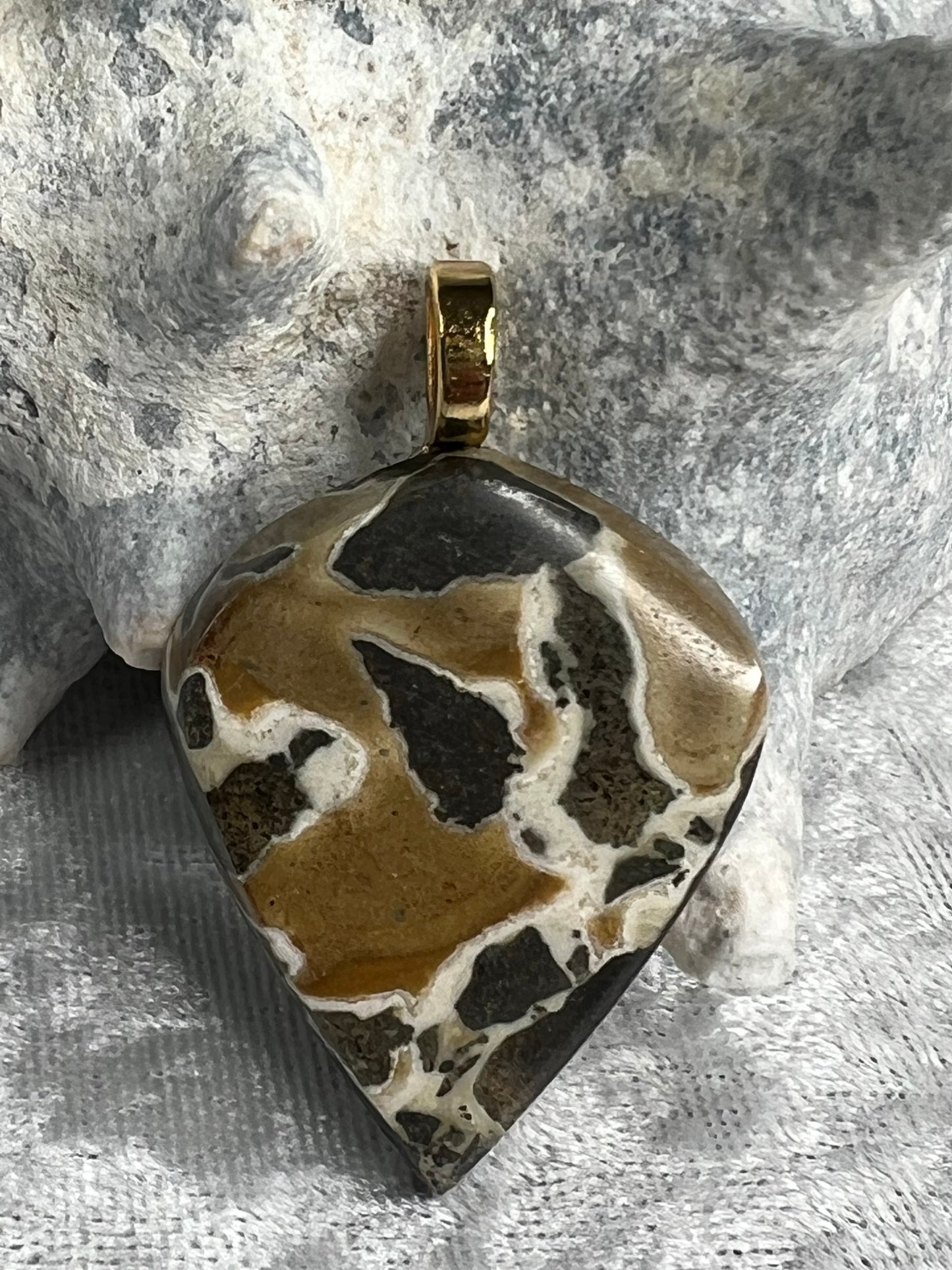 Black Dahlia (Brecciated Jasper)  Pendant Necklace