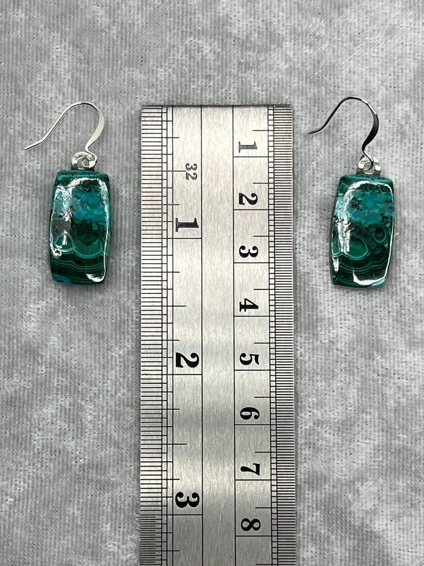 Chrysocolla Malachite Earrings