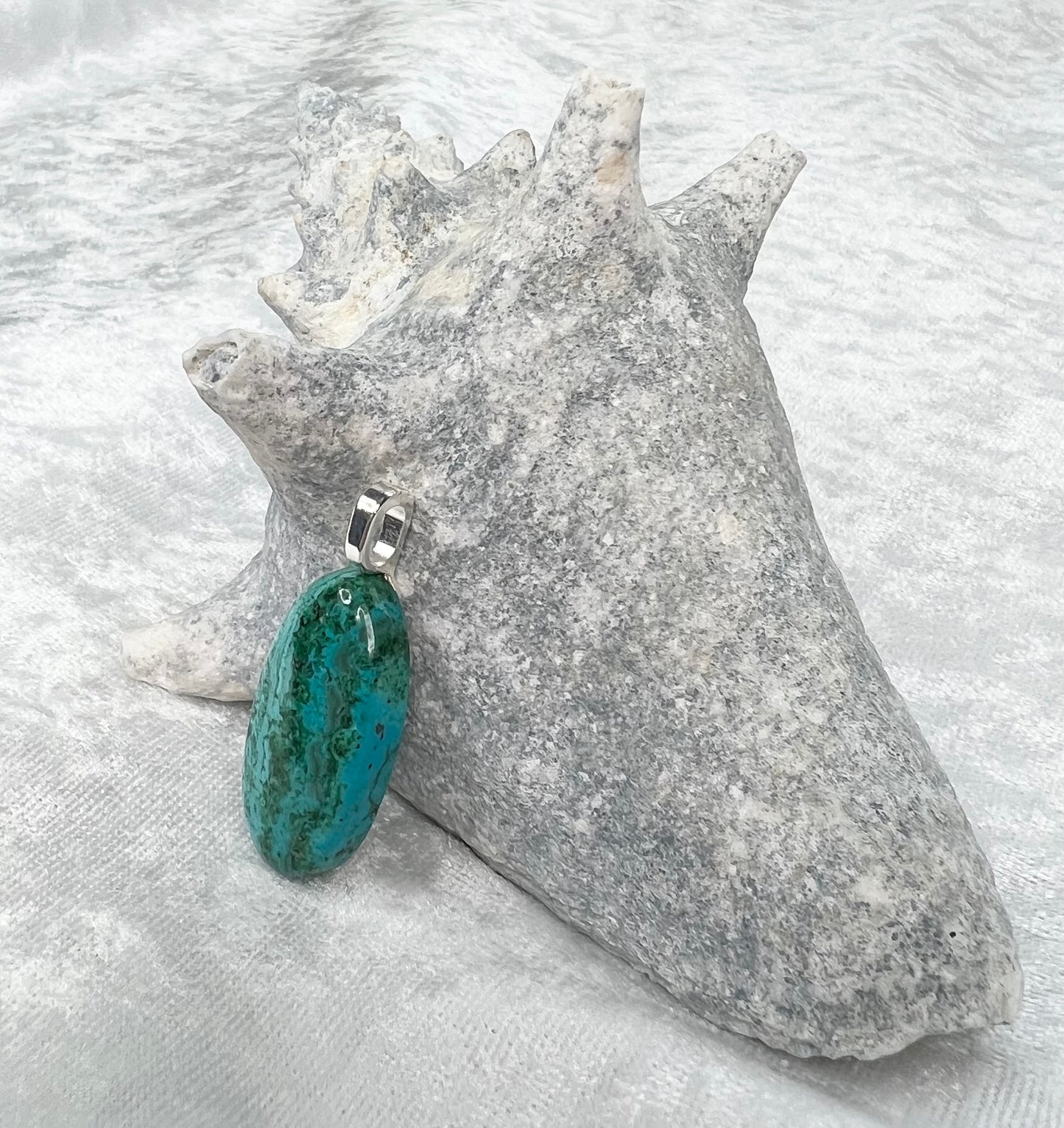 Chrysocolla Malachite Pendant Necklace