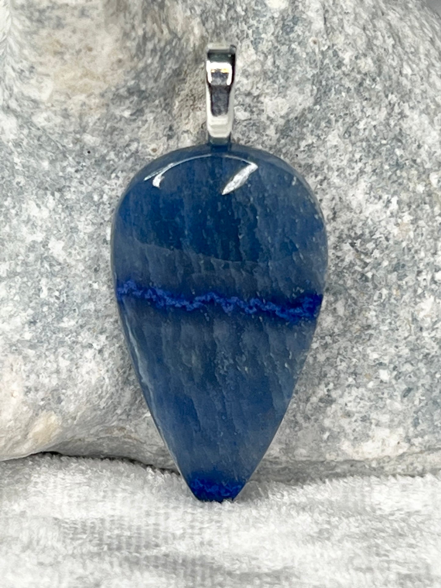 Blue Quartz Pendant Necklace