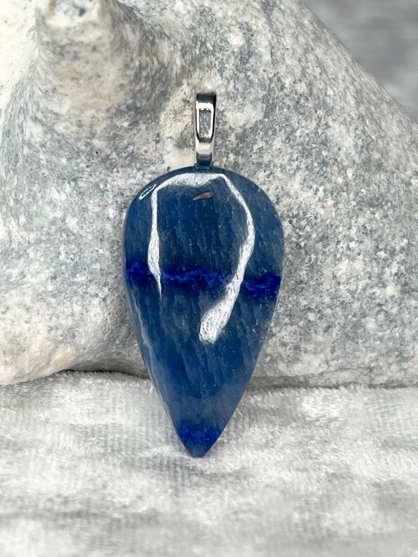 Blue Quartz Pendant Necklace