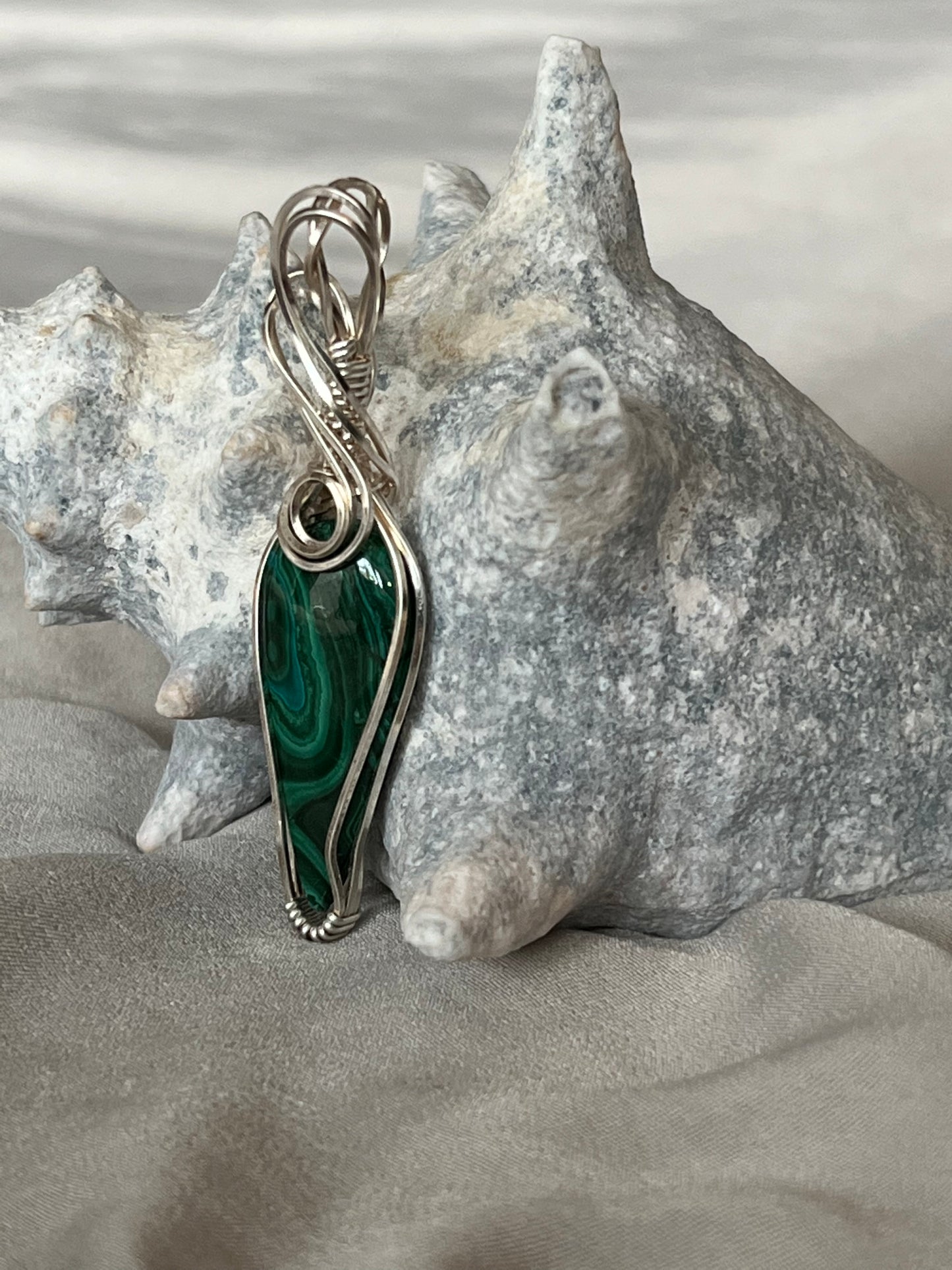 Malachite Pendant Necklace