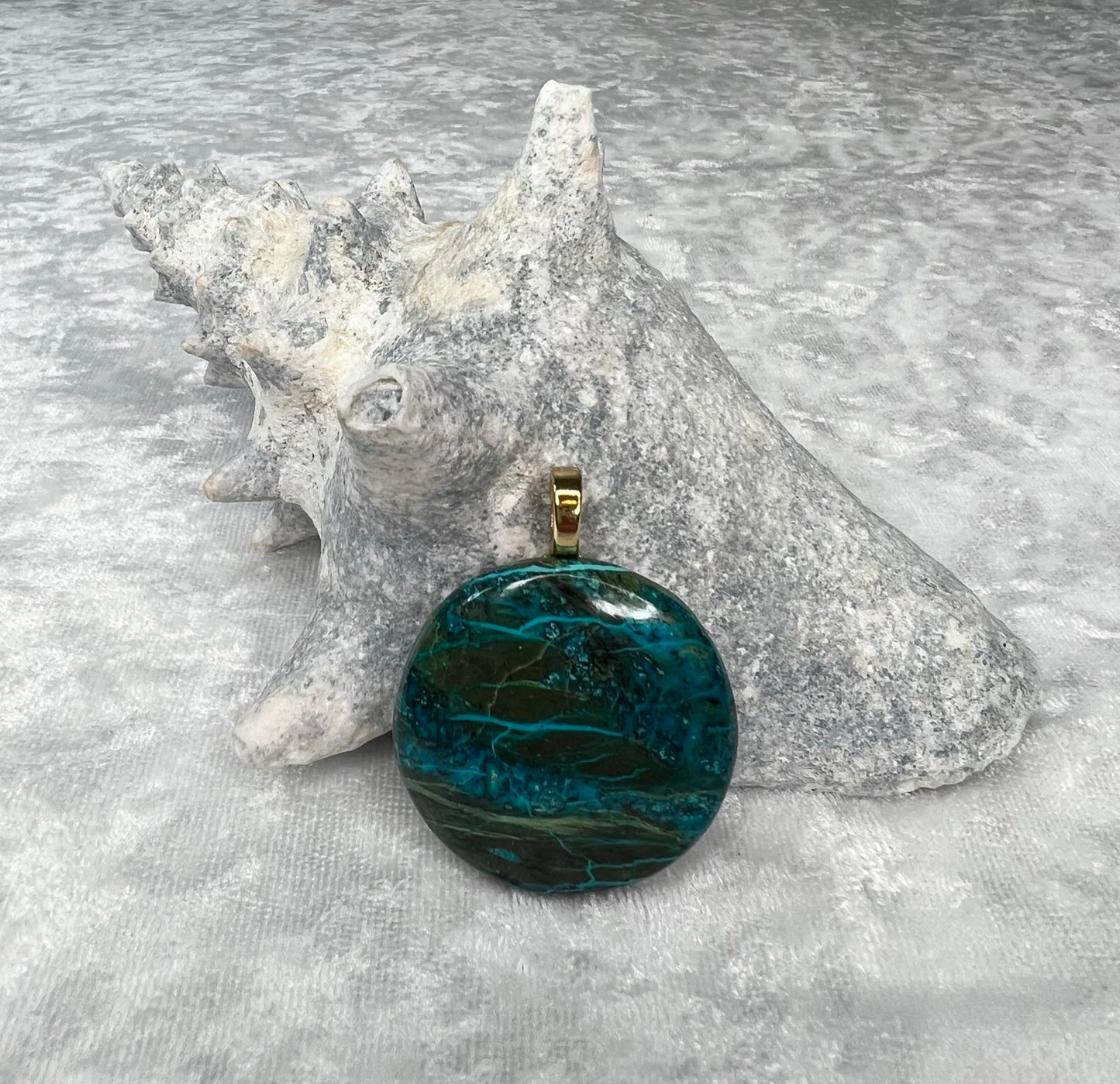 Shattuckite Pendant Necklace