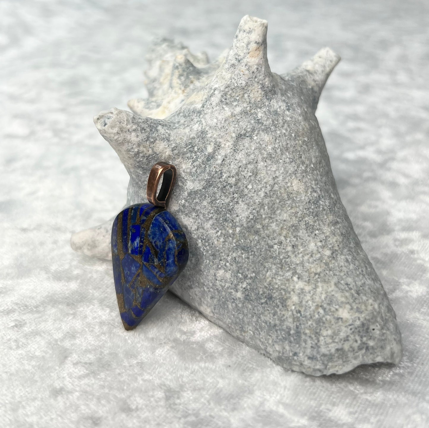 Lapis Lazuli & Copper Pendant Necklace