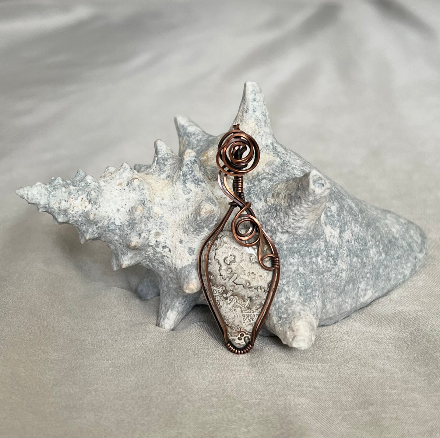 Crazy Lace Agate Pendant Necklace