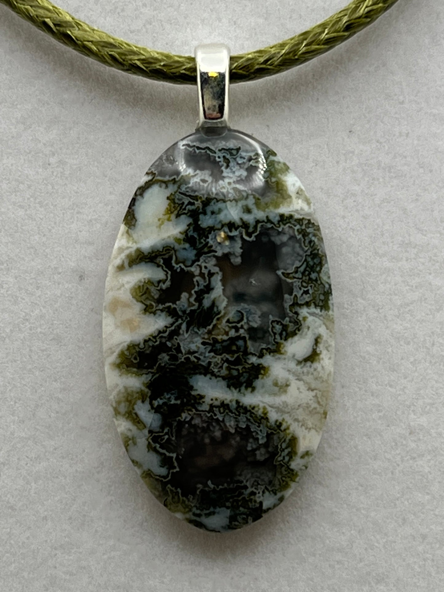 Tree Agate Pendant Necklace