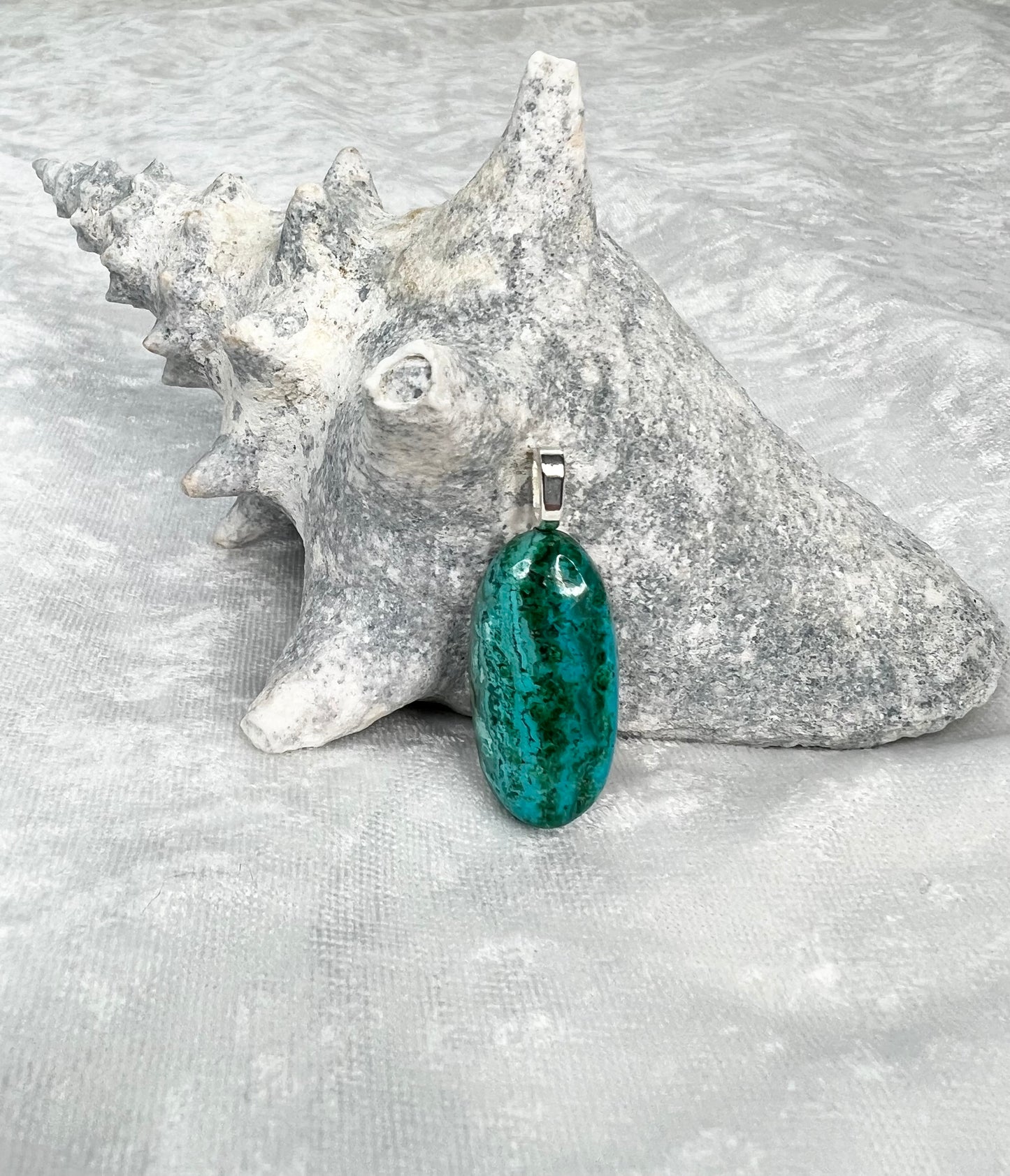 Chrysocolla Malachite Pendant Necklace