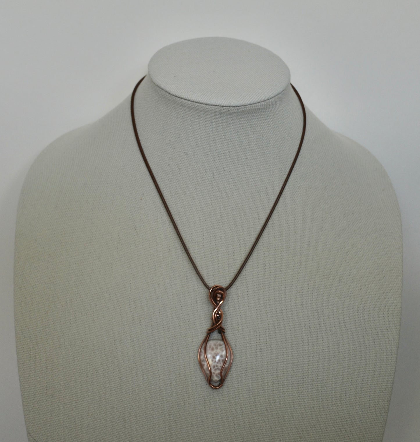 Rose Natrolite Pendant Necklace